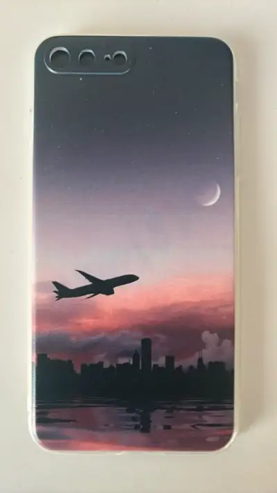 Carcasa para celular diseño avión al atardecer - miniatura 1