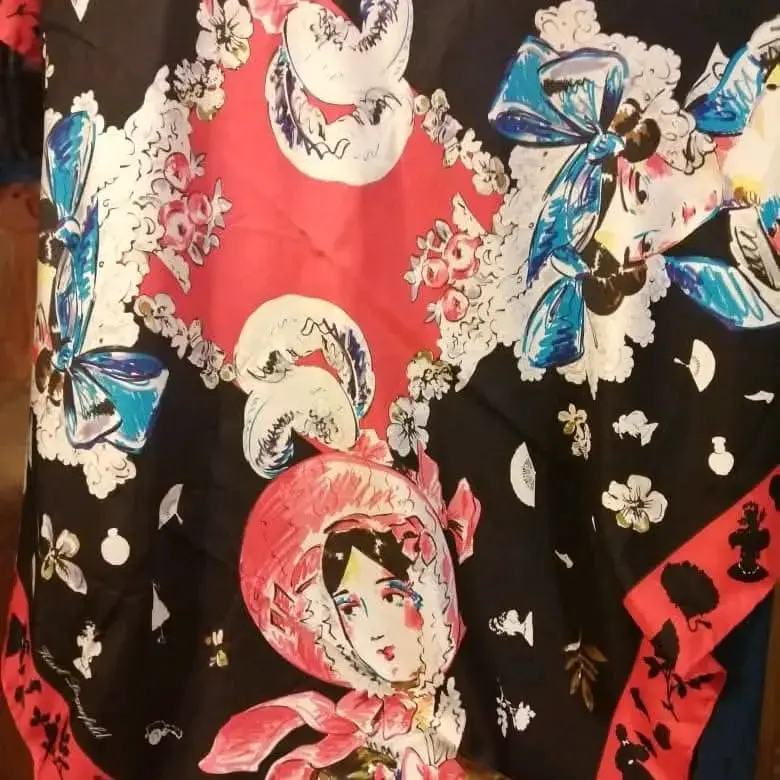 Pañuelo de seda Karl Lagerfeld diseño vintage - 2