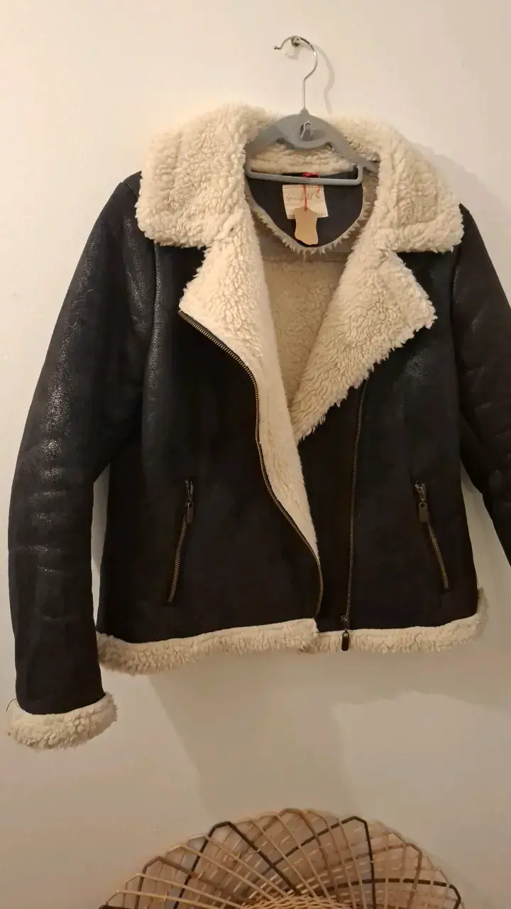 Chaqueta de piel con forrada - 5