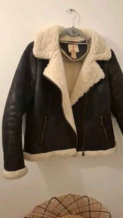 Chaqueta de piel con forrada - miniatura 5