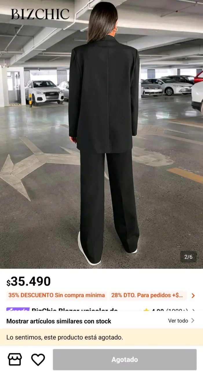 Traje de Mujer Negro Elegante - 2
