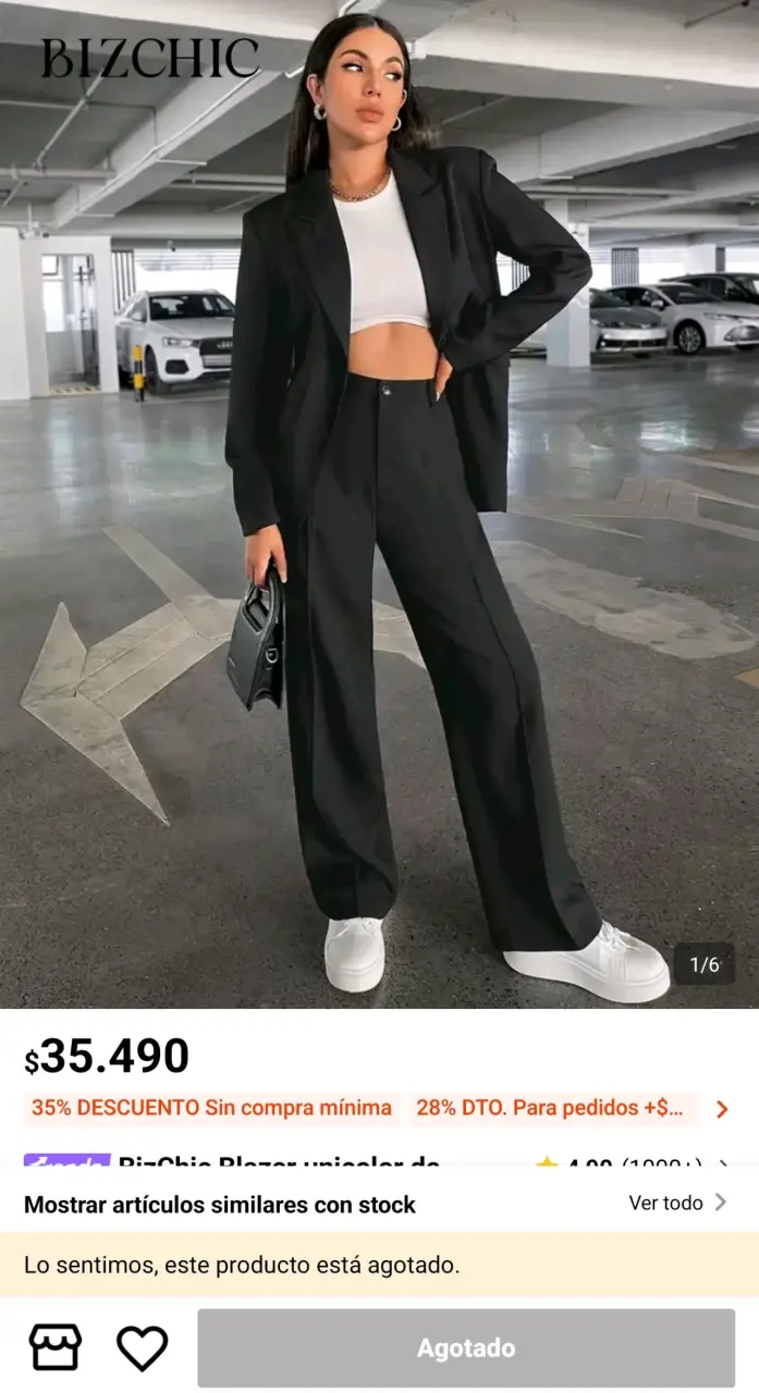 Traje de Mujer Negro Elegante - 3