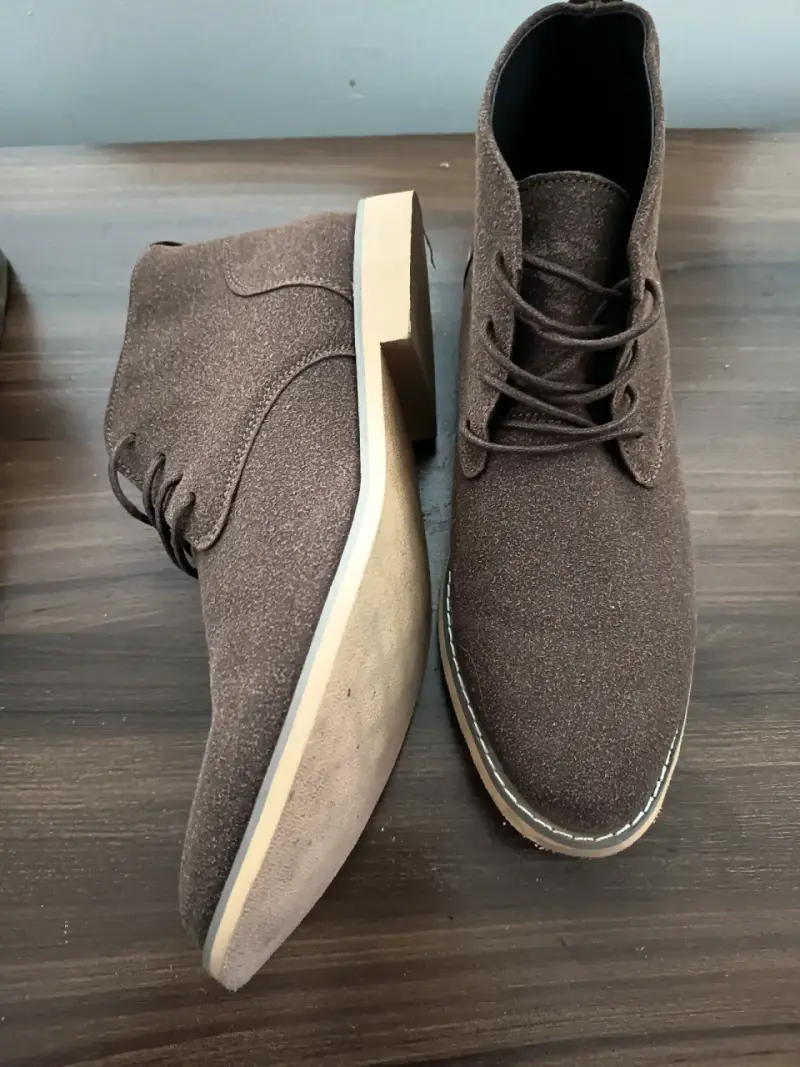 Botines de gamuza marrón para hombre - 1