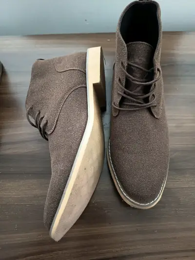 Botines de gamuza marrón para hombre - miniatura 1