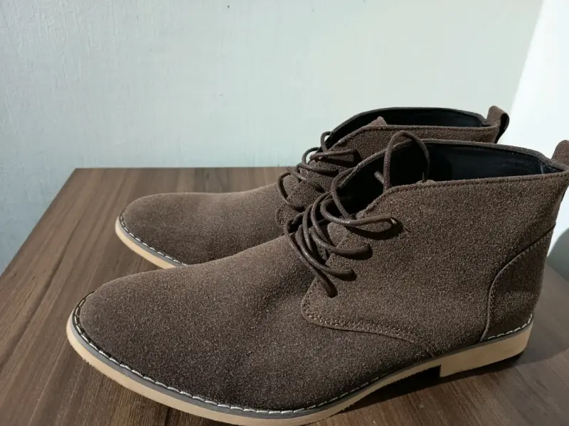 Botines de gamuza marrón para hombre - 2