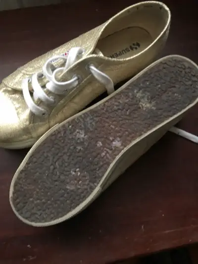 Zapatillas doradas con plataforma Superga - miniatura 3