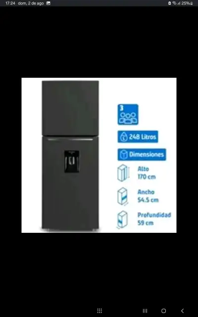 Refrigerador Libero 248L con Dispensador de Agua - miniatura 1