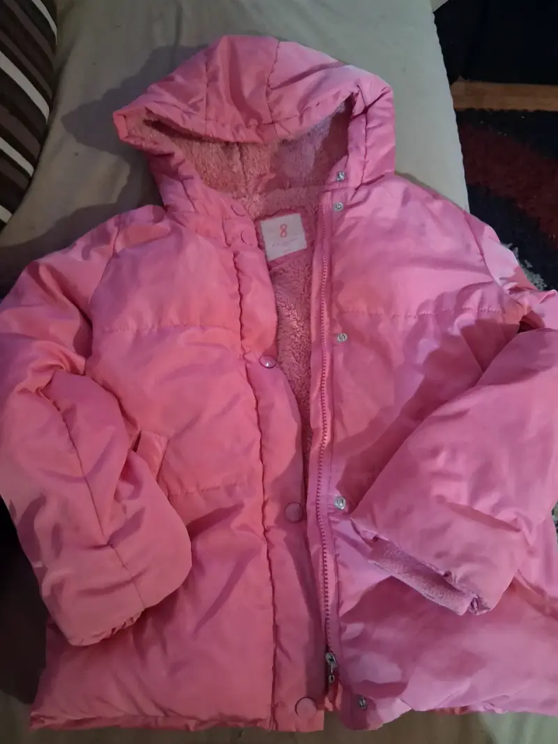 Chaqueta de invierno rosa para niña talla 8 - 1