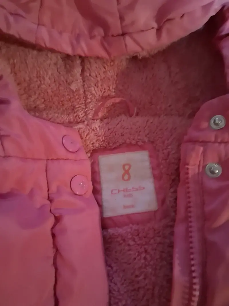 Chaqueta de invierno rosa para niña talla 8 - 2