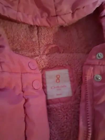 Chaqueta de invierno rosa para niña talla 8 - miniatura 2