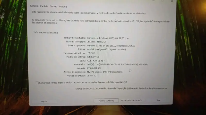 Laptop Lenovo ThinkPad con Intel Core i5 - 2