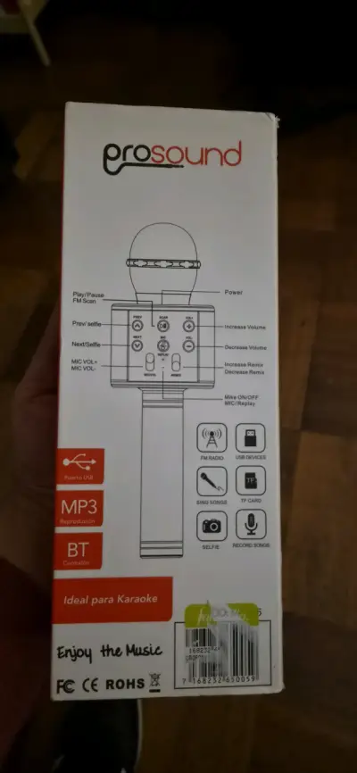 Micrófono Karaoke Bluetooth ProSound con Altavoz - miniatura 1