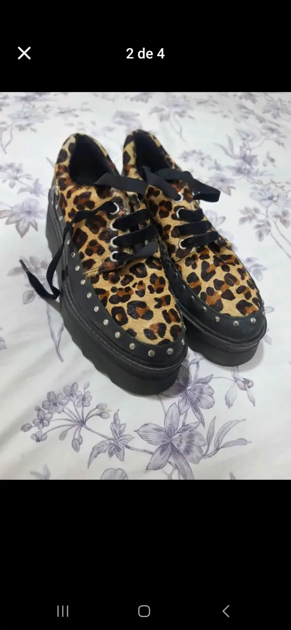 Zapatos con estampado animal print y plataforma - 1