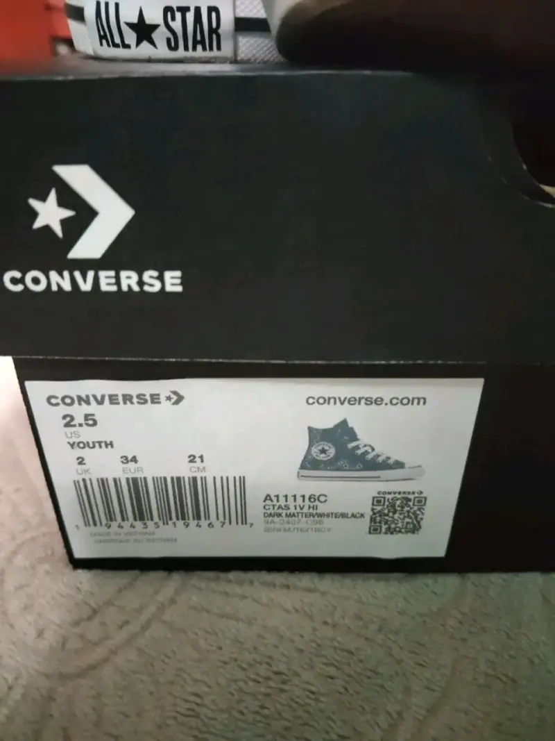 Zapatillas Converse All Star con brillo para jóvenes - 2