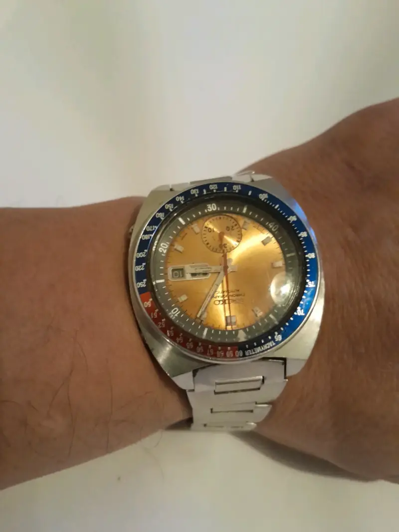 Reloj automático Seiko vintage con esfera dorada - 3
