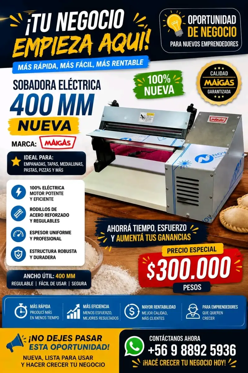 Sobadora Eléctrica 400mm Marca Maigas Nueva