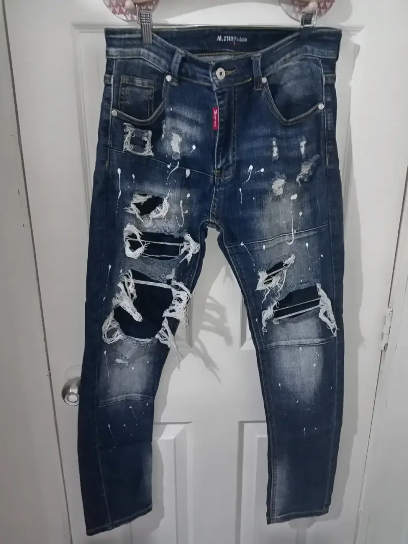 Jeans rasgados azul oscuro M. Star Fashion - 1