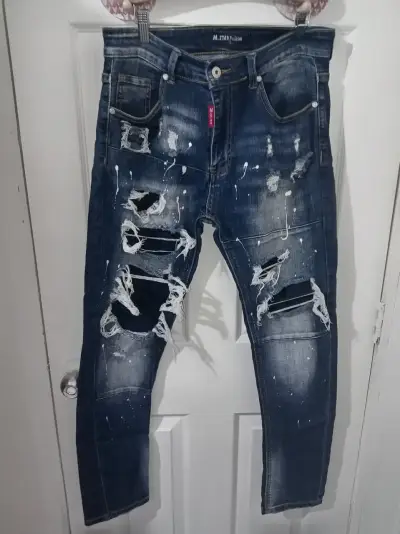 Jeans rasgados azul oscuro M. Star Fashion - miniatura 1