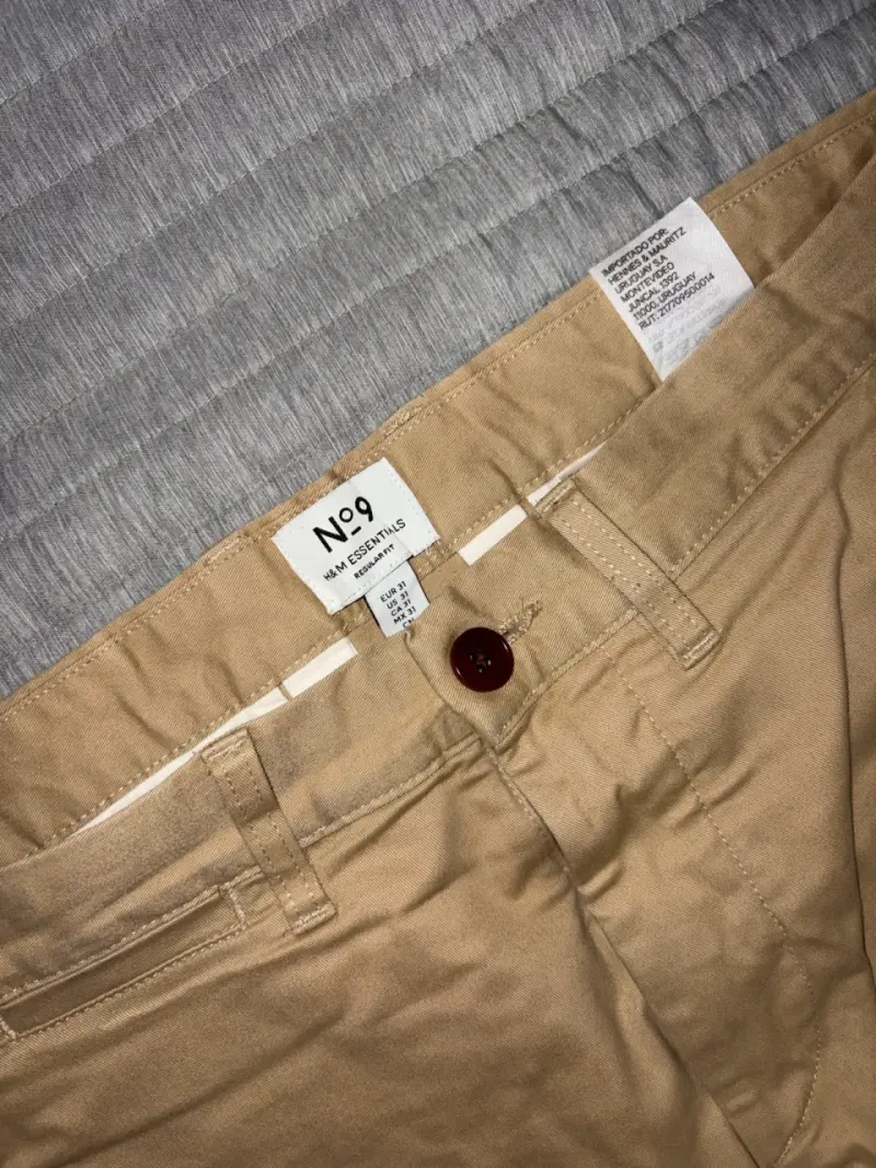 Pantalones beige casuales para hombre No9 - 2