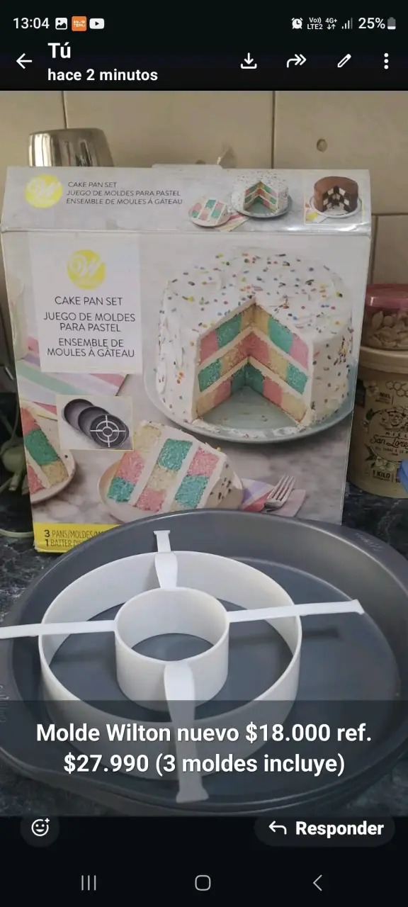 Juego de moldes para pastel Wilton nuevo
