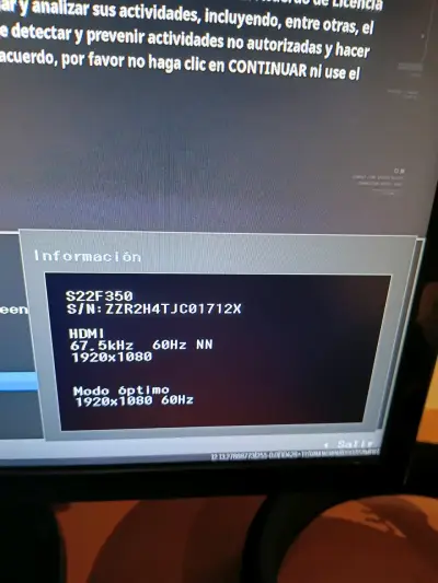 Monitor Samsung S22F350 Full HD 22 pulgadas - miniatura 1