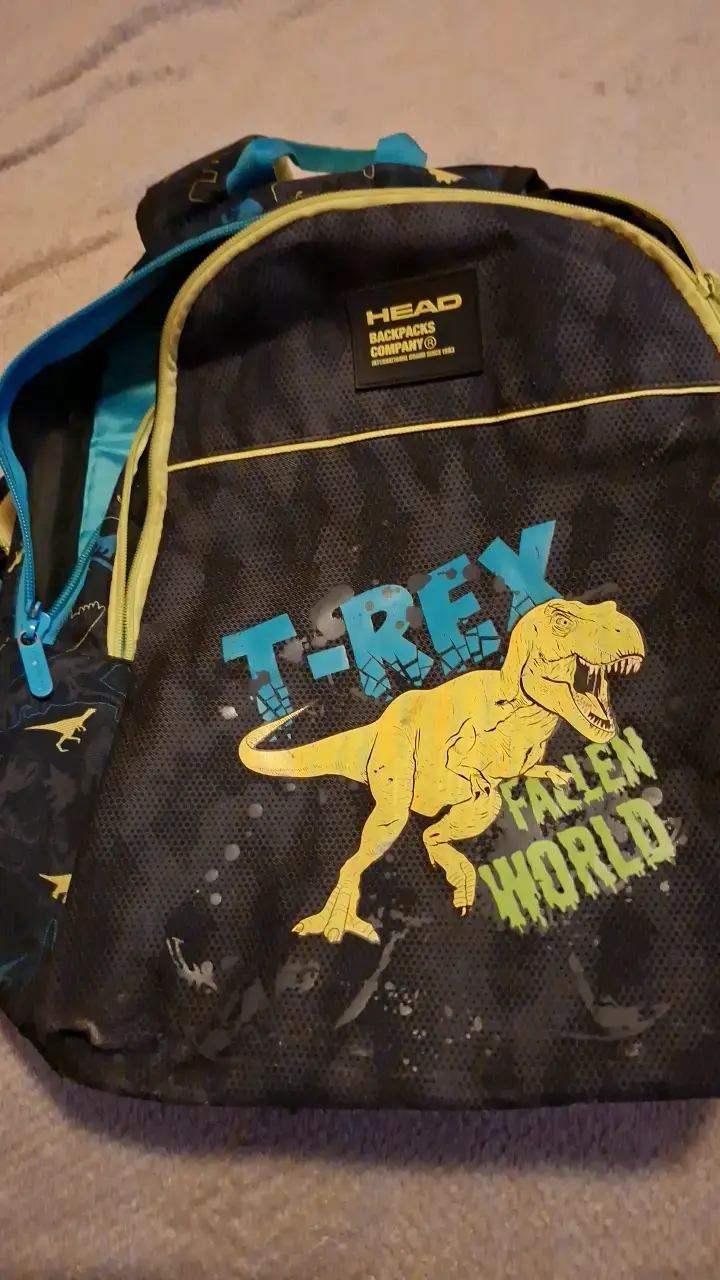 Mochila infantil T-Rex Head con diseño de dinosaurios - 1