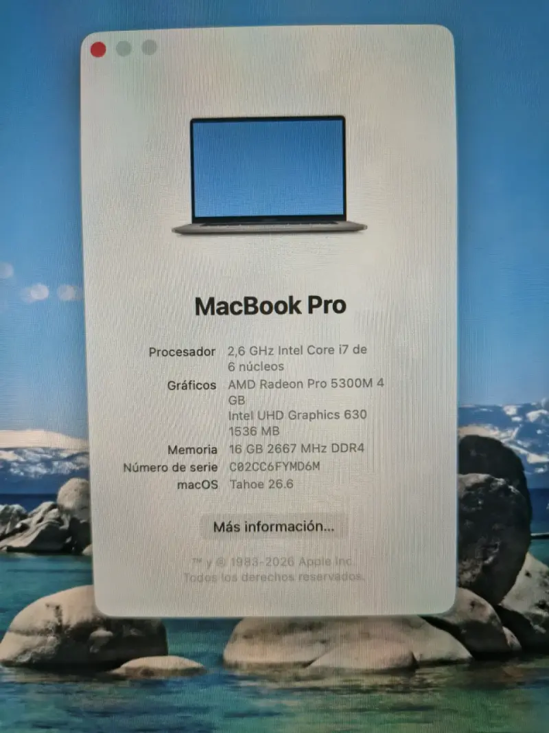 MacBook Pro 16" (2019) – Como Nuevo, Poco Uso - 5