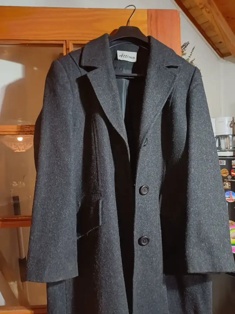 Abrigo de lana gris Attimo para mujer