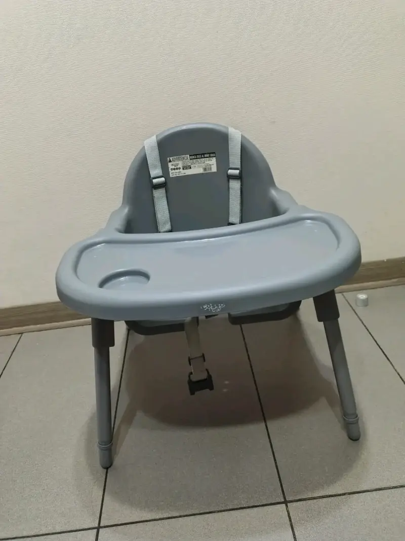 Silla de comer para bebé gris - 2