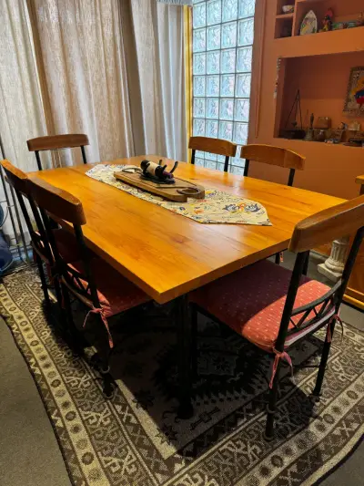 Comedor de madera con 6 sillas estilo etrusco - miniatura 2