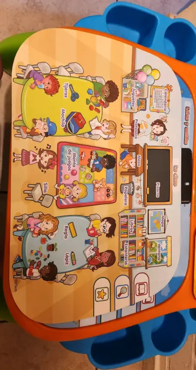 Mesa de actividades infantil con silla y juegos interactivos - miniatura 3