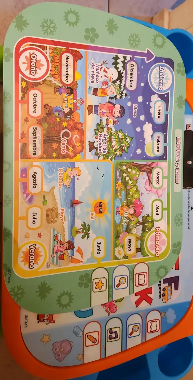 Mesa de actividades infantil con silla y juegos interactivos - 4