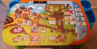 Mesa de actividades infantil con silla y juegos interactivos - miniatura 6