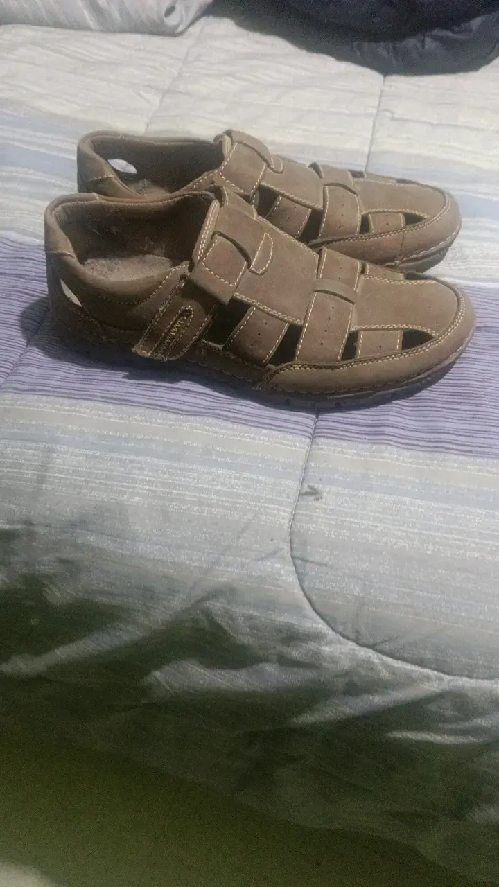 Sandalias de cuero marrón para hombre - 2