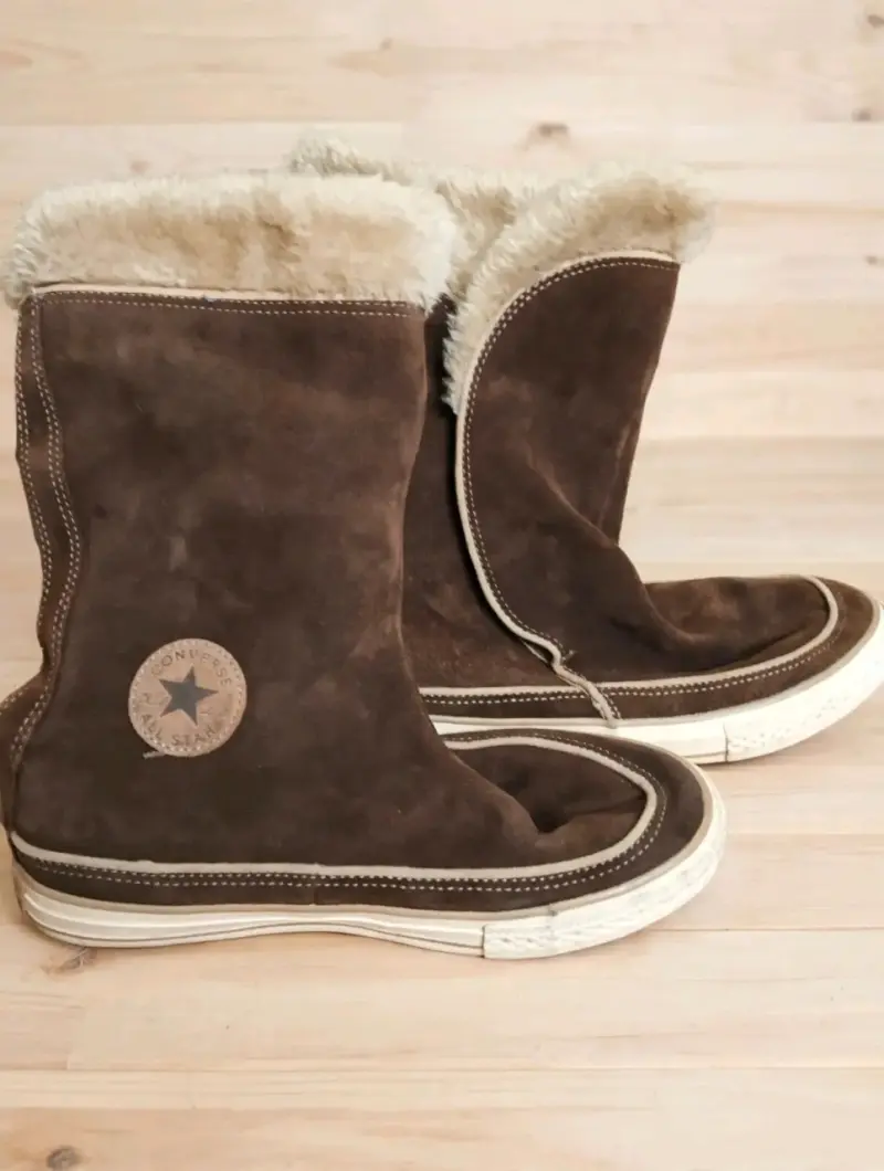 Botas de gamuza marrón con forro de lana Converse - 2
