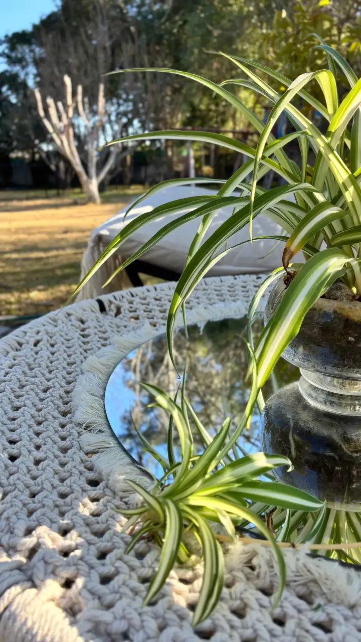 Conjunto Boho de Mesa y Banqueta en Macramé - 4