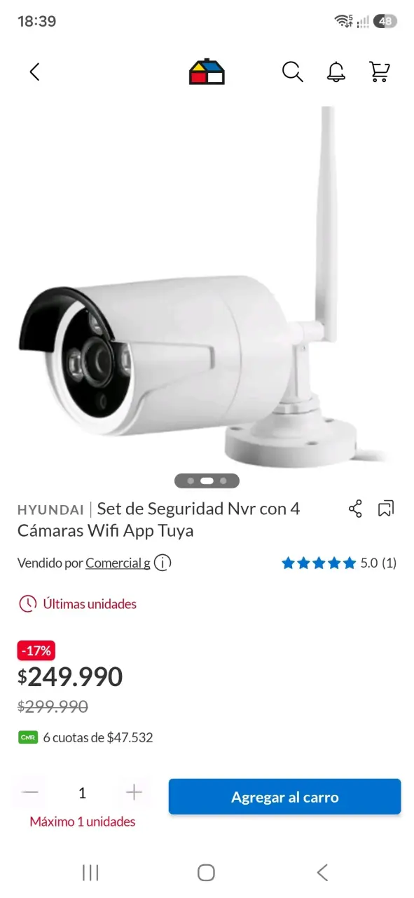 Sistema de Seguridad Hyundai NVR con 4 Cámaras Wifi - 2