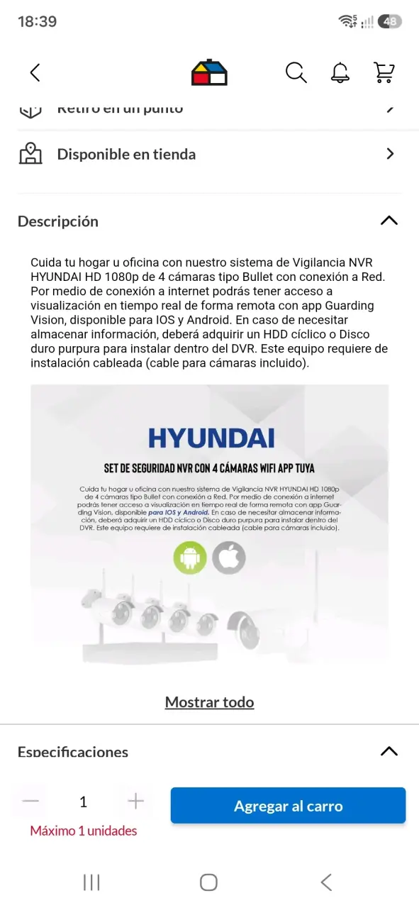 Sistema de Seguridad Hyundai NVR con 4 Cámaras Wifi - 3