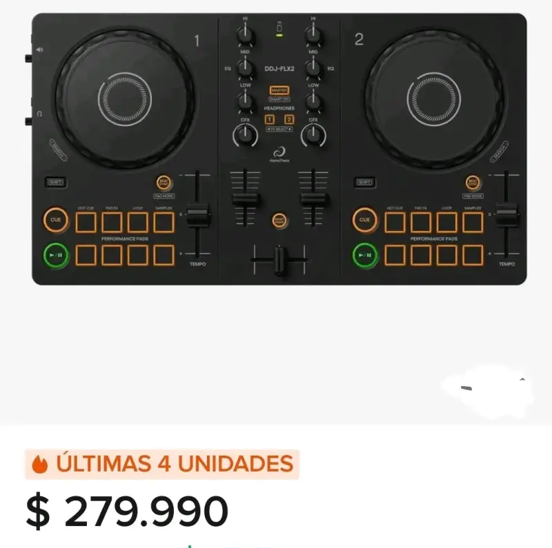 Controlador DJ AlphaTheta DDJ-FLX2 con Pads - 1