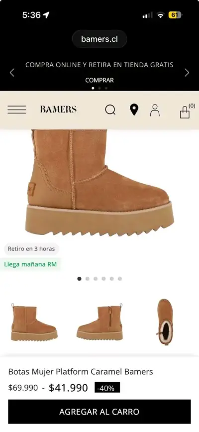Botines de gamuza Bamers talla 40 - miniatura 5