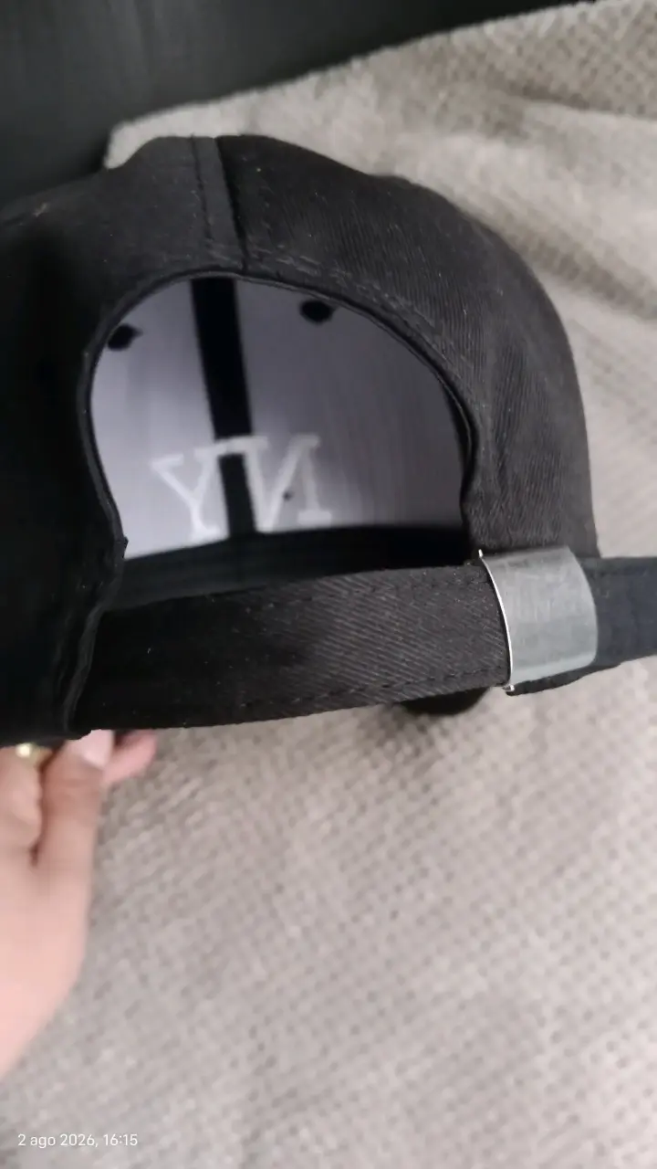 Gorra negra con logo NY ajustable - 2