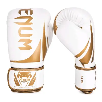 Guantes de Boxeo Venum Blancos y Dorados - miniatura 1
