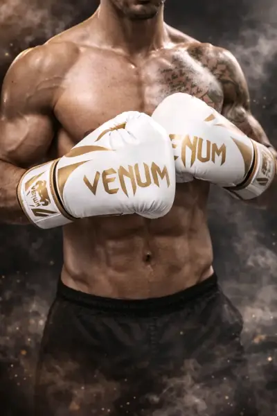 Guantes de Boxeo Venum Blancos y Dorados - miniatura 5
