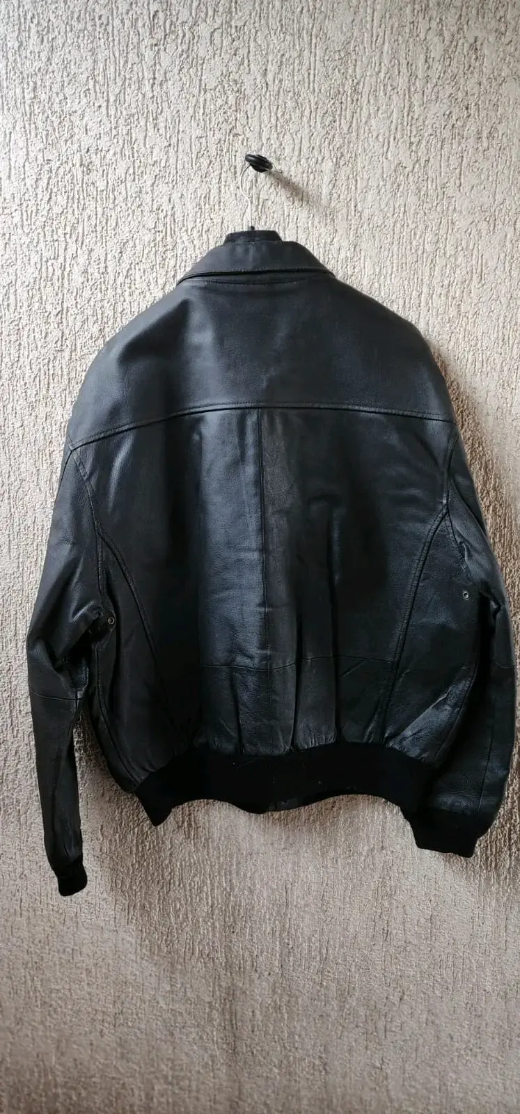 Chaqueta de cuero negra estilo aviador Airborne - 2