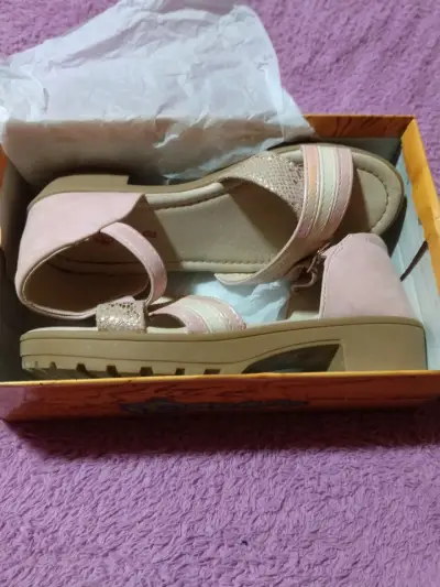 Sandalias de niña rosadas con tacón Bambina N° 34 - miniatura 2