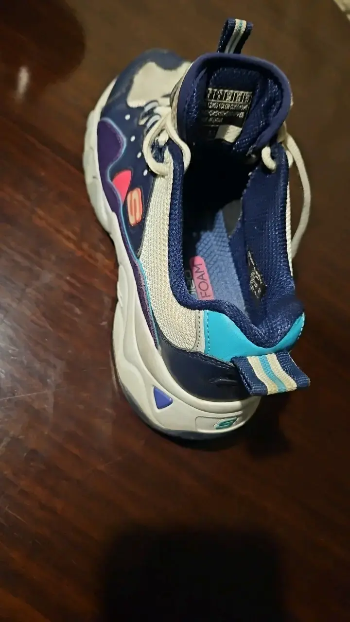 Zapatillas deportivas Skechers azul y blanco - 3