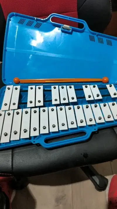 Xilófono de metal Baldassare con estuche azul - miniatura 1