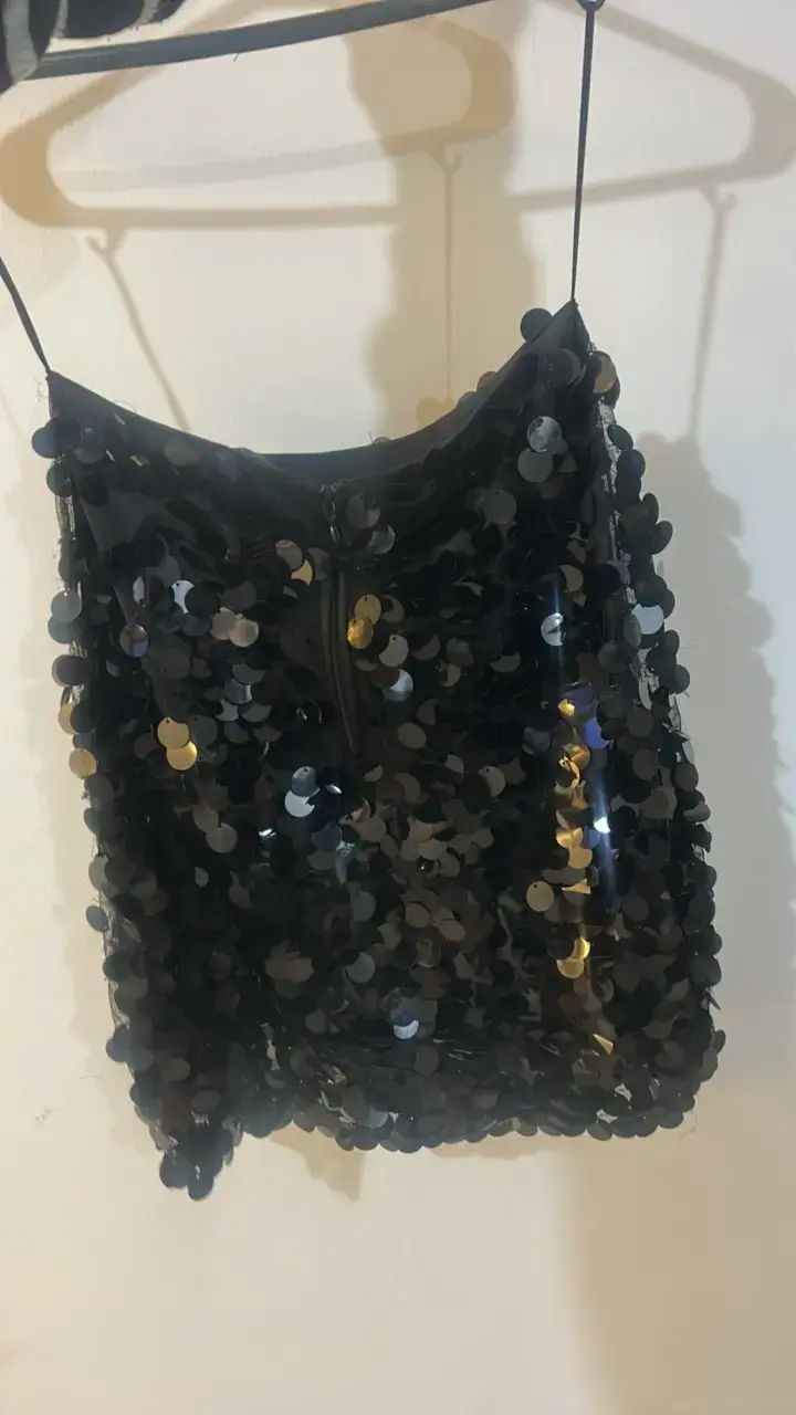 Falda de lentejuelas negra Rachel Zoe - 2