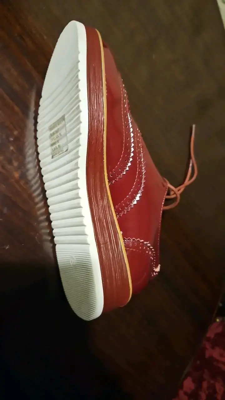 Zapatos Oxford de charol rojo para mujer - 2