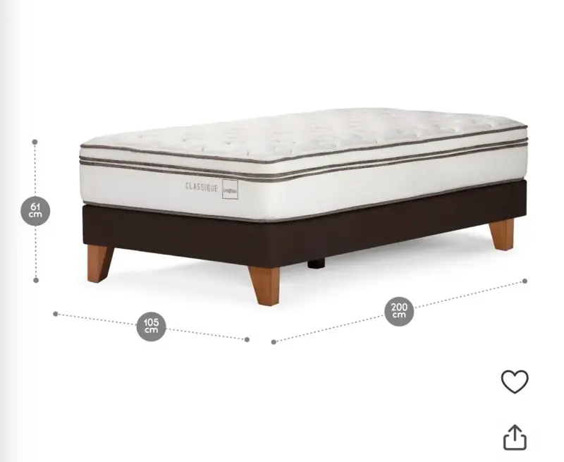 Cama europea Classique+ Rosen 1.5 plazas - 4